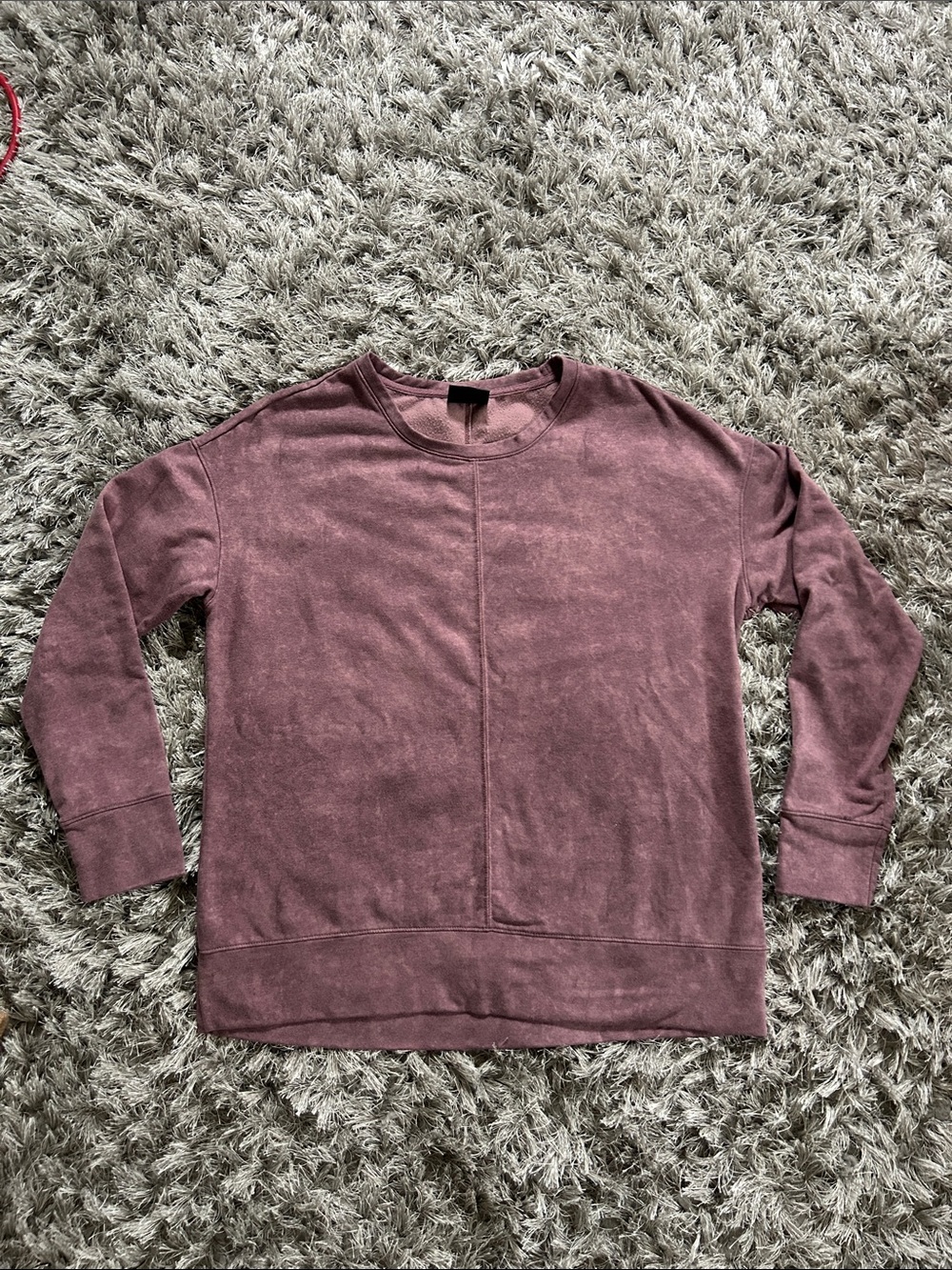 32 Degrees Washed Burgundy Crewneck Sweatshirt